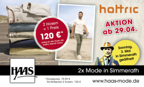 AB MITTWOCH: HATTRIC HOSEN DEAL - SPAREN SIE BEIM KAUF VON 2 HOSEN